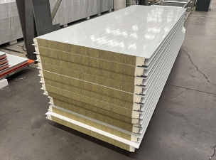 75mm聚氨酯封邊巖棉夾芯板