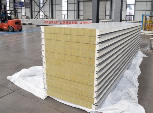 100mm聚氨酯封邊巖棉夾芯板(墻面板）